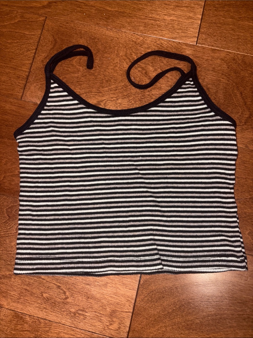 BRANDY STRIPED CROPPED TANK